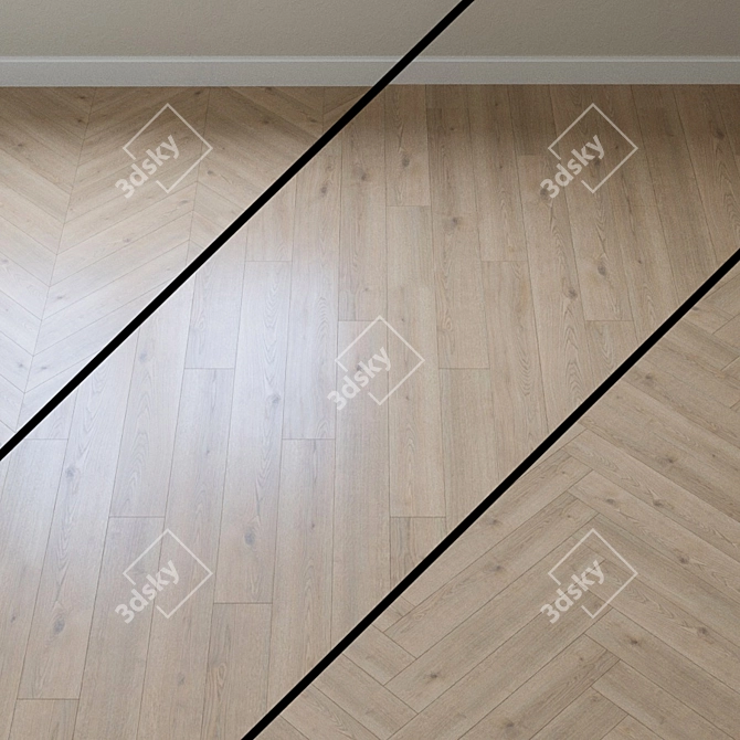 Stone Gray Oak Laminate 3D model image 1