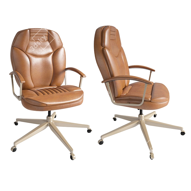 ErgoLux Leather Office Chair 3D model image 1