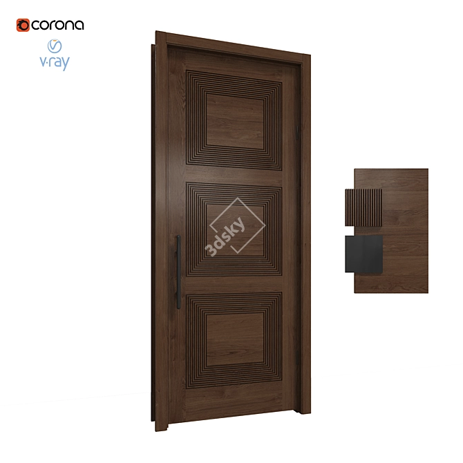 Elegant Wood Design: Lecate - Kestler 3D model image 1