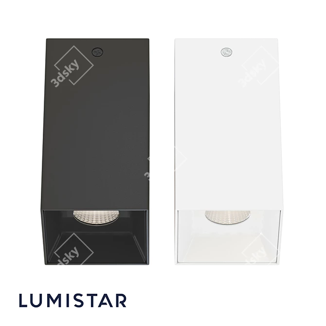 OM Cube Lumistar: Stylish Wall-mounted Light 3D model image 1