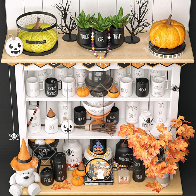 Spectacular Halloween Decor Set 3D model image 3