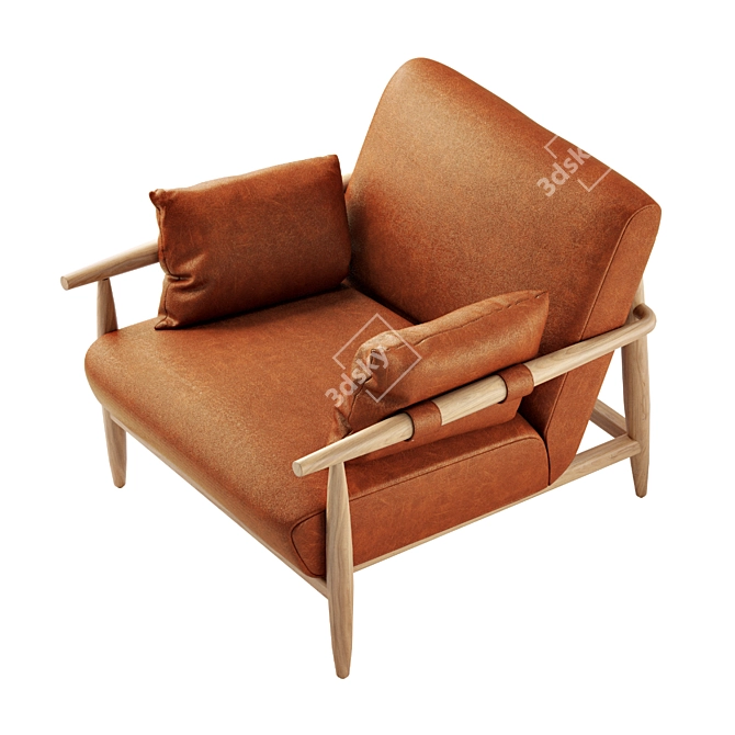 Luxury Leather Chair - Kershaw 3D model image 4