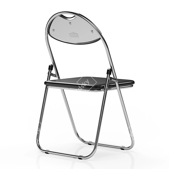 Harbor Housewares Folding Steel Chair 3D model image 2