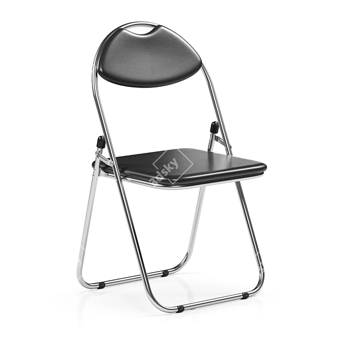 Harbor Housewares Folding Steel Chair 3D model image 3