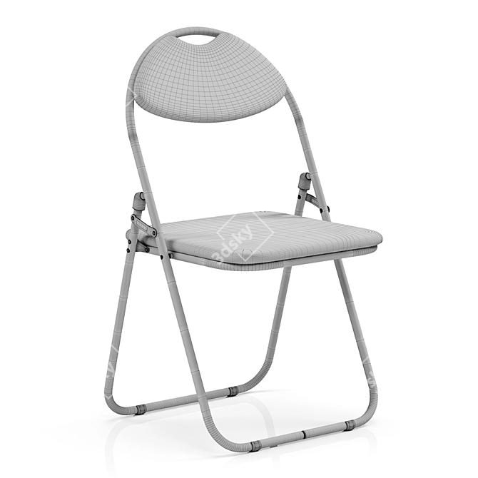 Harbor Housewares Folding Steel Chair 3D model image 4