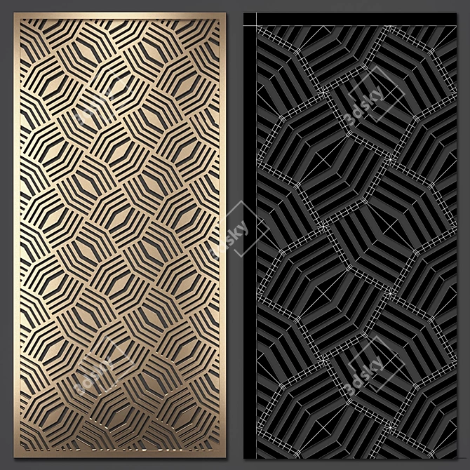 Modern Decorative Room Dividers 3D model image 2