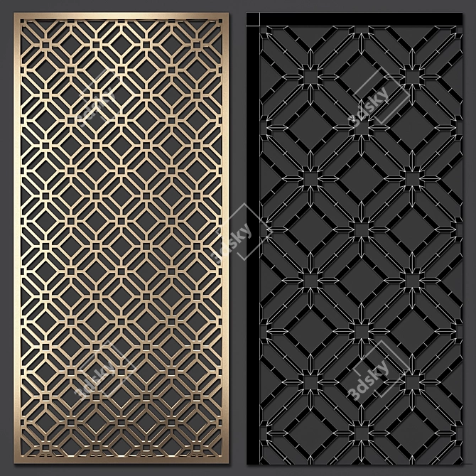 Modern Decorative Room Dividers 3D model image 3