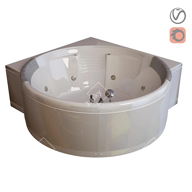 Havana Bathtub: Modern and Stylish 3D model image 1