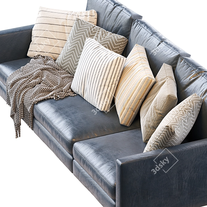 Modular 3-Seat Sofa: Versatile and Stylish 3D model image 2