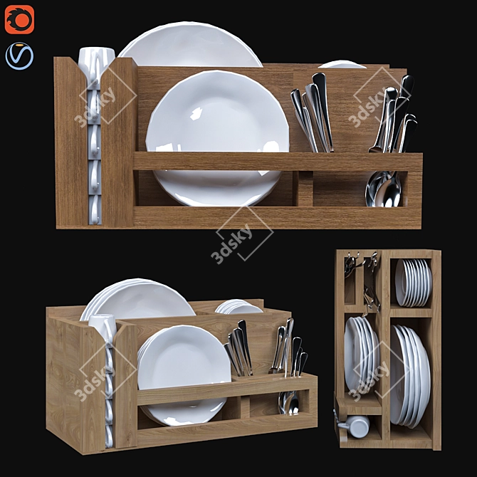 Versatile Kitchen Accessories 3D model image 1