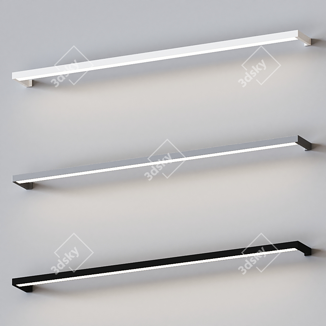 Sleek LED Wall Light 3D model image 2