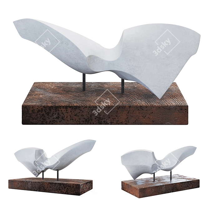 Organic Flight Sculpture 3D model image 1