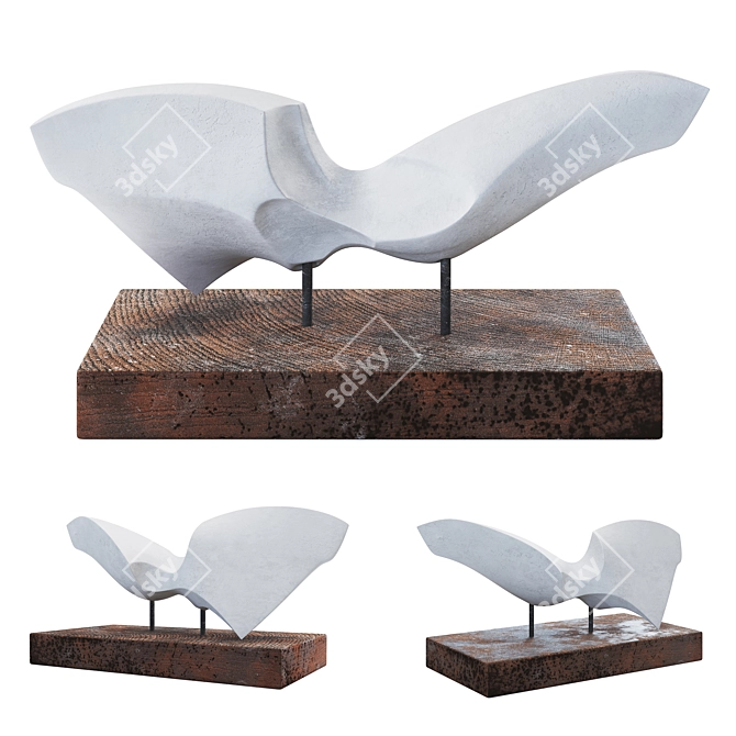 Organic Flight Sculpture 3D model image 2