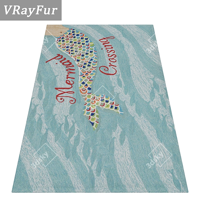 Luxurious Carpet Set | High-Quality Textures 3D model image 2