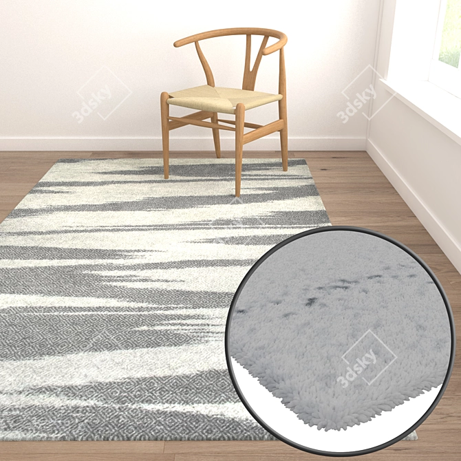 Luxury Carpets Set: High-Quality Textures 3D model image 5