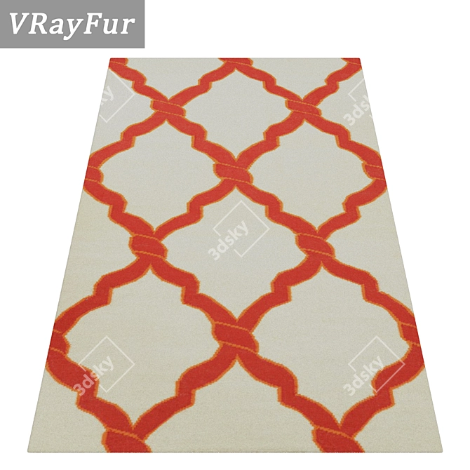 Title: Luxury Carpet Set - High-Quality Textures 3D model image 2