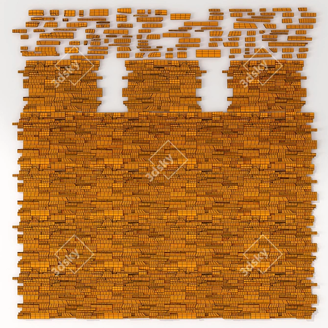 Desert Clincer Brick Wall 3D model image 5