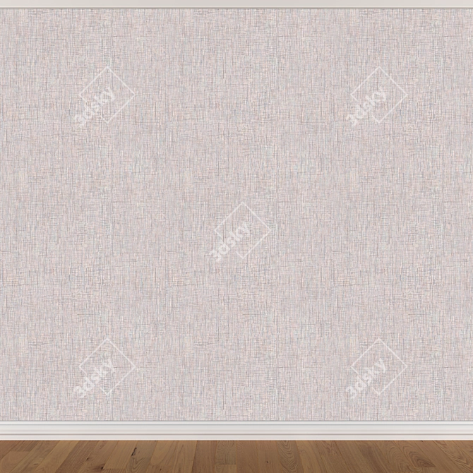 Seamless Wallpaper Set - 3 Color Options 3D model image 3