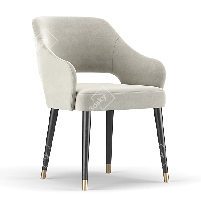 Elegant Ten Side Chair 3D model image 3