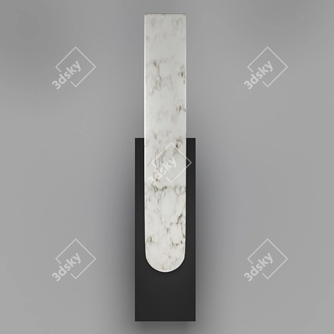 Mirca Black Modern Wall Lamp 3D model image 1