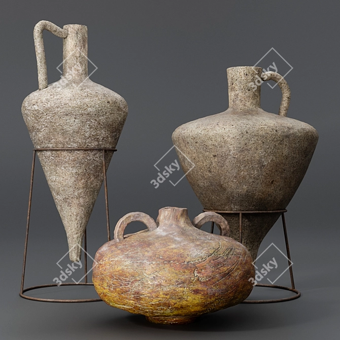 Title: PBR-Optimized Amphora 1.5 3D model image 1