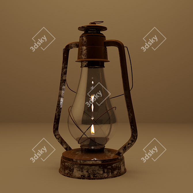 Stylish Triangle Lantern: Library with Materials and Textures 3D model image 3