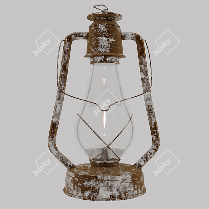 Stylish Triangle Lantern: Library with Materials and Textures 3D model image 5