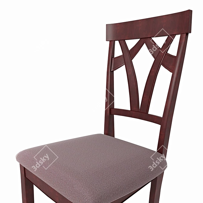 Rustic Oak Woodville Star Chair 3D model image 2