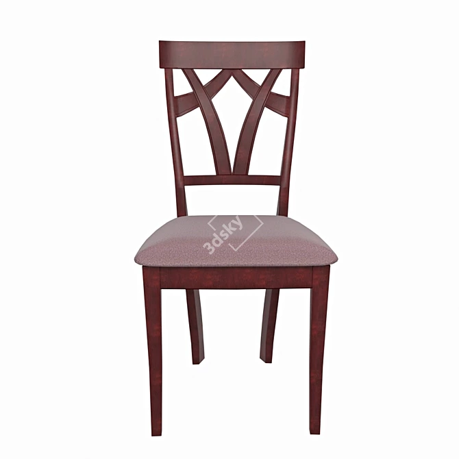 Rustic Oak Woodville Star Chair 3D model image 3