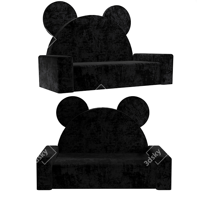 Cozy Boys Sofa with Armrests 3D model image 1