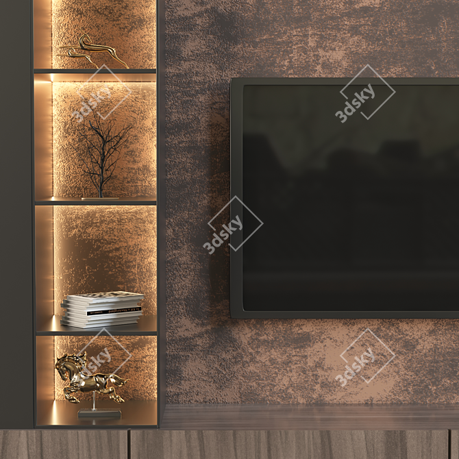 Sleek TV Wall Mount 20 3D model image 3