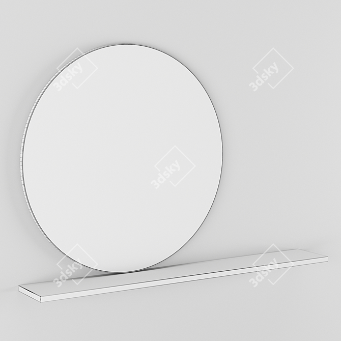 Sleek Round Mirror: INBANI NORM 3D model image 3