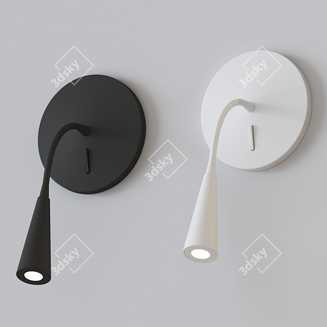 Sleek LED Wall Sconce: Eton 3D model image 1