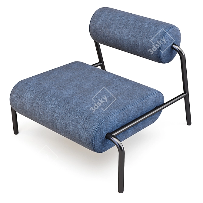 Zuiver Lekima: Stylish Armchair with Memphis Design 3D model image 2