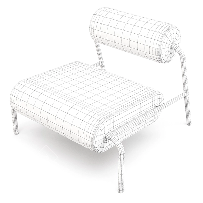 Zuiver Lekima: Stylish Armchair with Memphis Design 3D model image 4