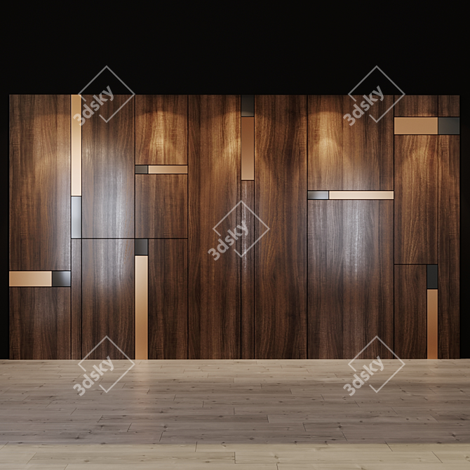 Title: Modern Izgolovie Wall Panel - Studia-54 Design 3D model image 1