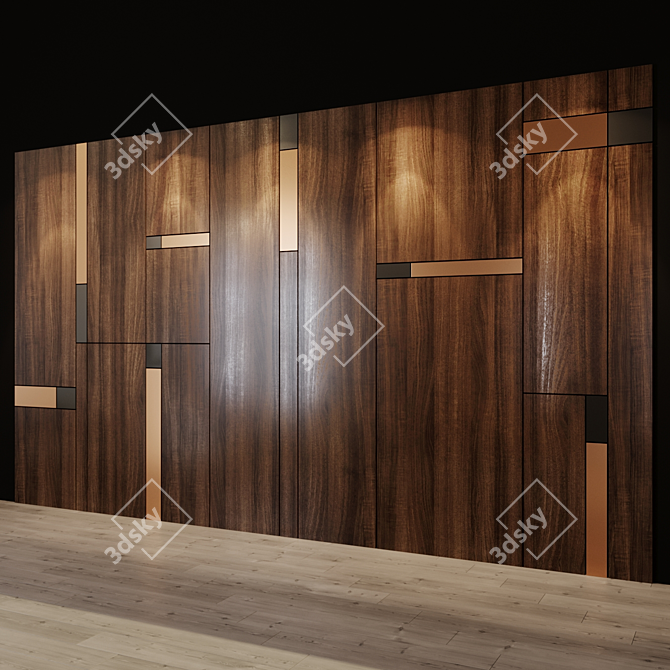 Title: Modern Izgolovie Wall Panel - Studia-54 Design 3D model image 2