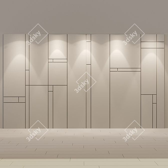 Title: Modern Izgolovie Wall Panel - Studia-54 Design 3D model image 4