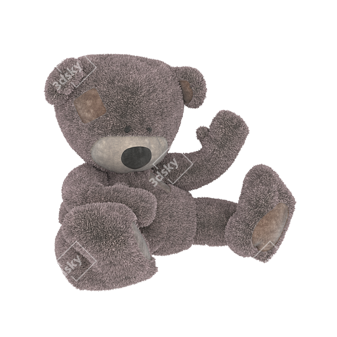 Texture-Clad Teddy Bear Model 3D model image 2