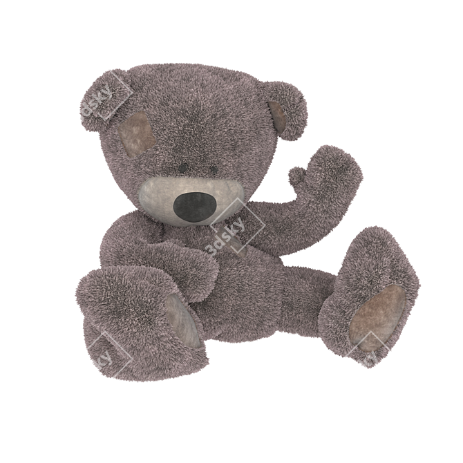 Texture-Clad Teddy Bear Model 3D model image 3