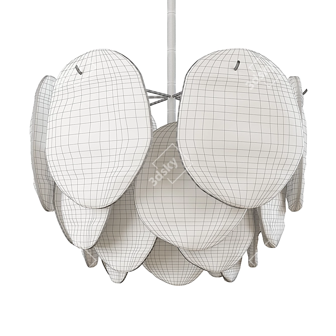 Elegant Kalmar Glass Pendant 3D model image 2