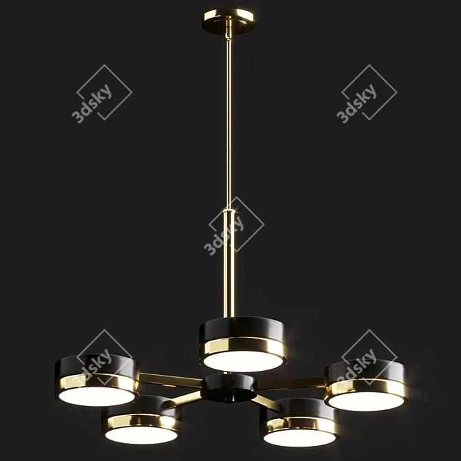 Elegant 5-Light Chandelier 3D model image 1