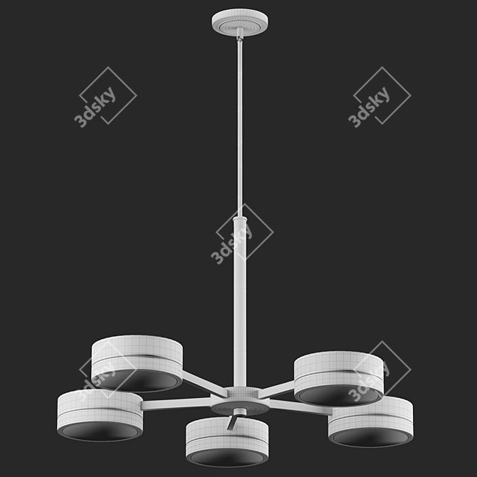 Elegant 5-Light Chandelier 3D model image 2