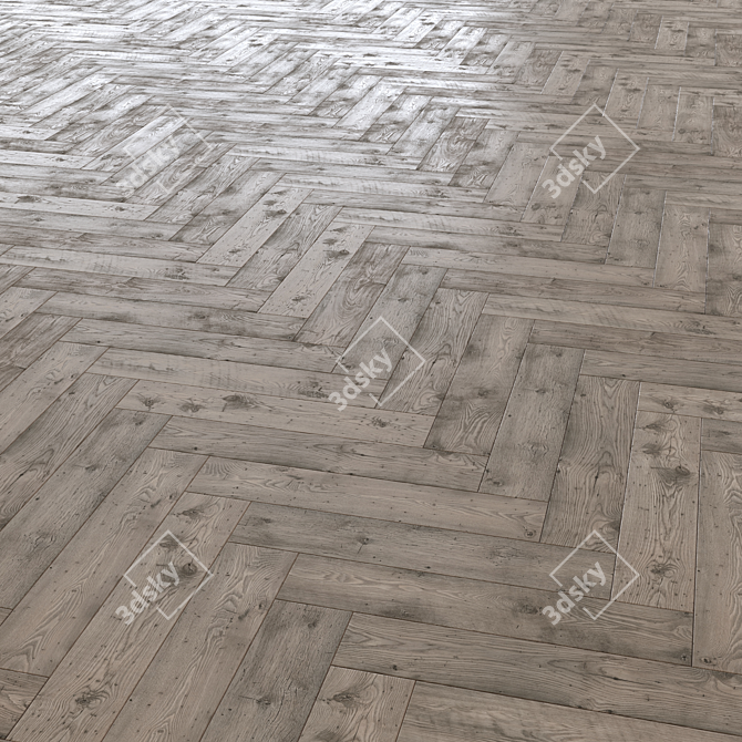 Versatile Laminate Flooring: 3 Layouts, 7 Tile Textures 3D model image 3