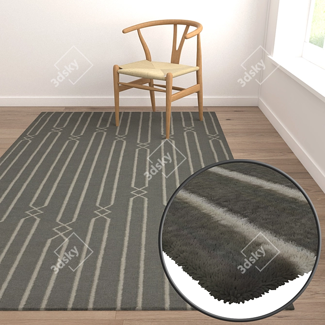 Luxury Carpets Set: High-Quality Textures 3D model image 5