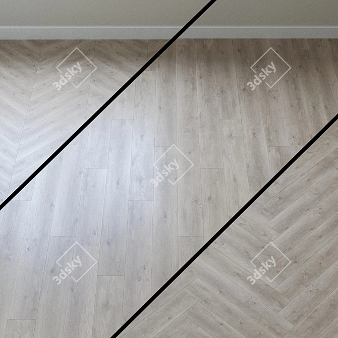 Silver Gray Oak Laminate Haro Tritt100 3D model image 1