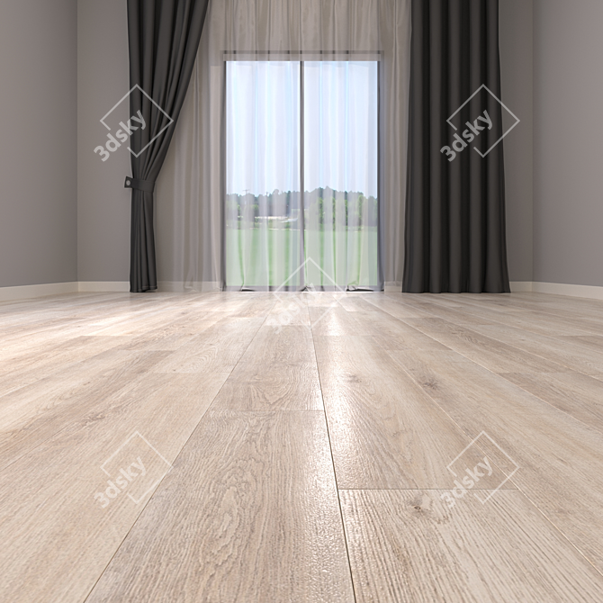 Barkwood Maple Multi-Texture Flooring 3D model image 2