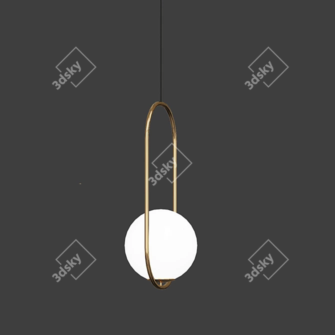 Luxurious Gold Bubble Pendant Chandelier 3D model image 1