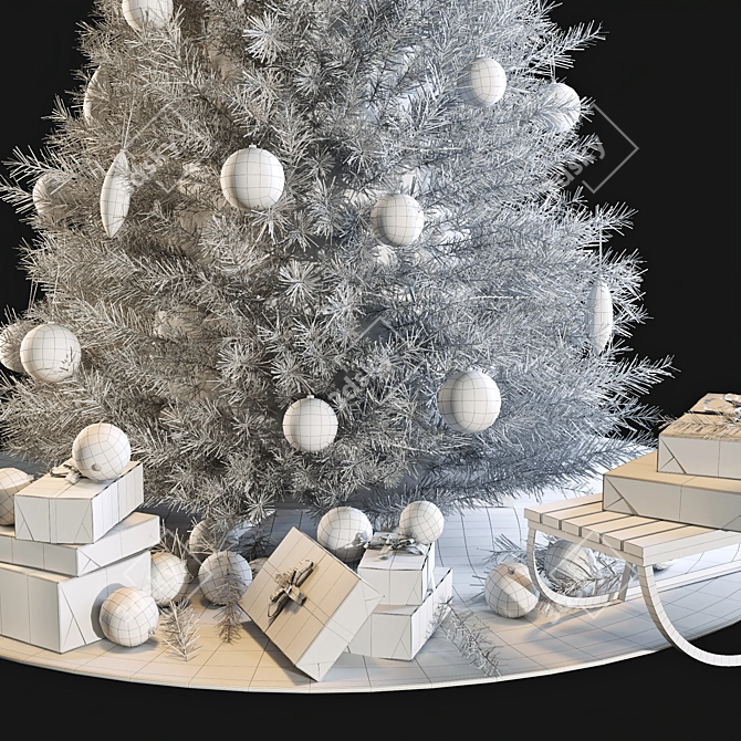  Festive Evergreen Christmas Tree 3D model image 21