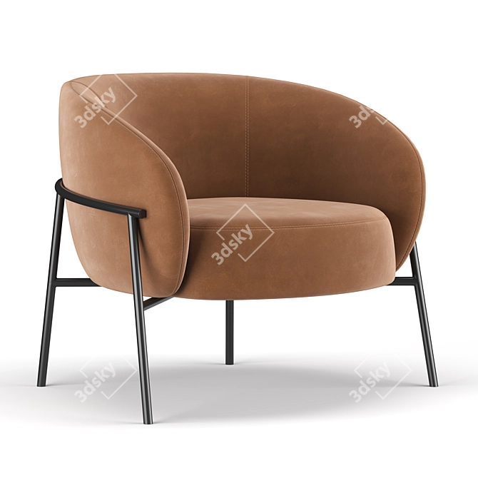 Luxury Comfort: Rimo Armchair 3D model image 1